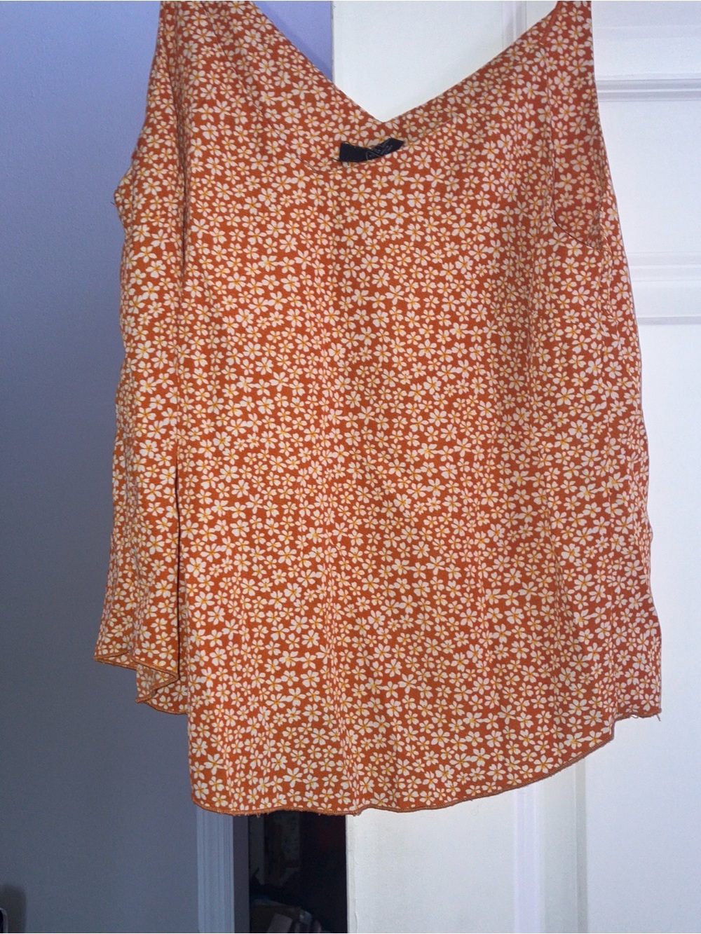 Forever 21 Rust Floral V-Neck Camisole